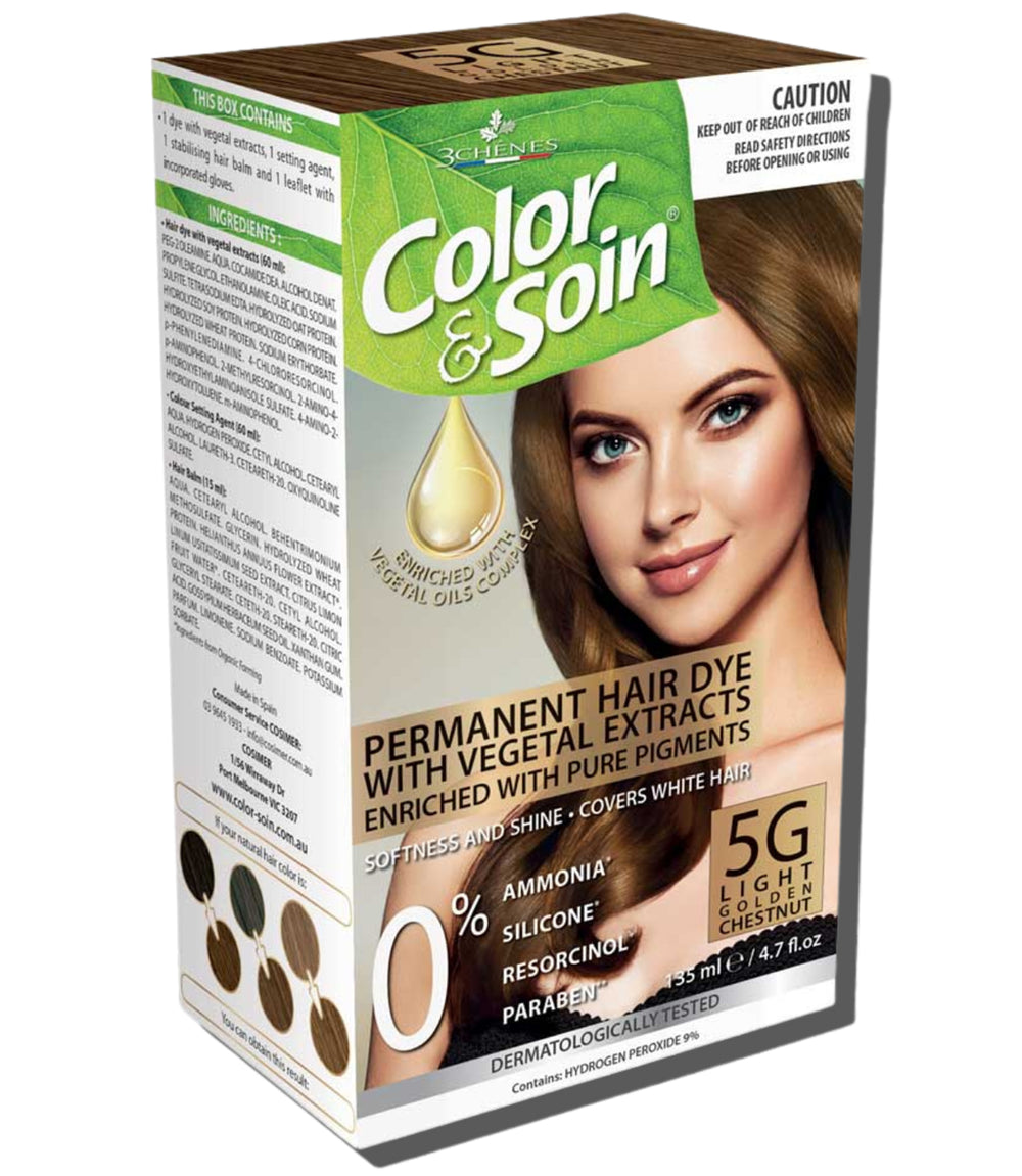 Permanent Hair Dye 5G - Light Golden Chestnut 135ml