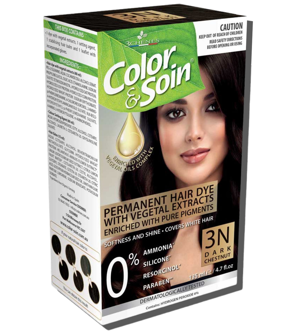 Permanent Hair Dye 3N - Dark Chestnut colour 135ml
