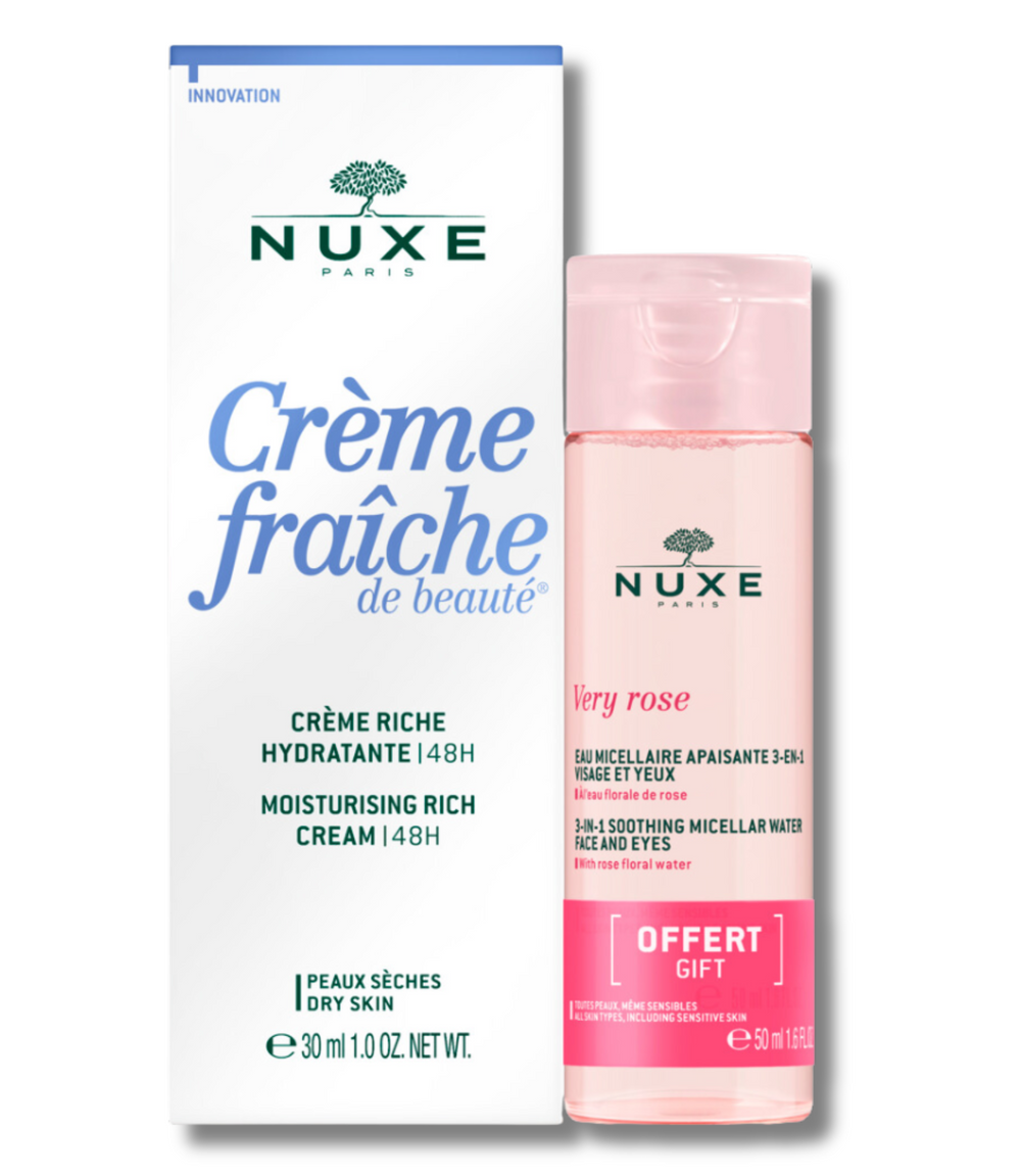 Creme Fraiche Moisturising Rich Cream 30ml & Very Rose Micellar Water 50ml Pack